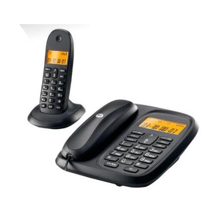 摩托罗拉(Motorola)数字无绳电话机 无线座机 子母机一拖一 办公家用 大屏幕 双清晰免提套装CL101C