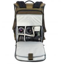 百诺（Benro）新行者 B200N摄影包专业单反微单数码相机包时尚休闲双肩上下分层电脑背包