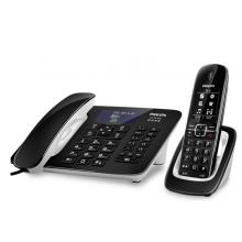 飞利浦（PHILIPS）录音电话机 子母机 无线座机 办公 中文菜单 自动录音 DCTG 492+ 黑色