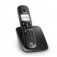飞利浦（PHILIPS）无绳电话机 无线座机 子母机 办公 屏幕白色背光 持久待机 DCTG186（1+2）黑色