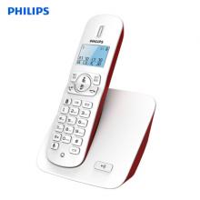 飞利浦（PHILIPS）无绳电话机 无线座机 子母机 办公家用 屏幕白色背光 持久待机 DCTG186红色