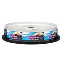 飞利浦（PHILIPS）PH DVD-RW 可擦写空白刻录光盘光碟 可重复刻录 10片装DVD刻录盘