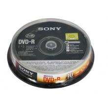 SONY 索尼  DVD刻录盘 空白刻录光盘 16X 4.7G DVD-R 10片桶装