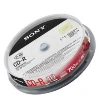 索尼（SONY）CD-R 光盘/刻录盘 48速700MB 桶装10片 空白光盘