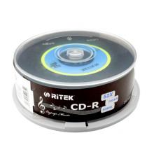 铼德(RITEK) 黑旋风二代黑胶音乐盘 CD-R 52速700M 空白光盘/光碟/刻录盘/车载 桶装25片