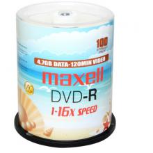 麦克赛尔（maxell）DVD-R光盘 刻录光盘 光碟 空白光盘 M2系列16速4.7G 珍珠白桶装100片