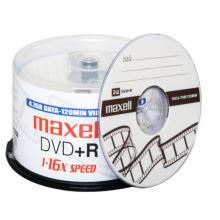 麦克赛尔（maxell）DVD+R光盘 刻录光盘 光碟 空白光盘 16速4.7G 影音系列桶装50片