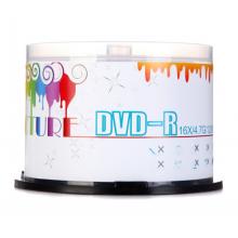 紫光（UNIS）DVD-R空白光盘/刻录盘 炫彩可打印系列 16速4.7G 桶装50片