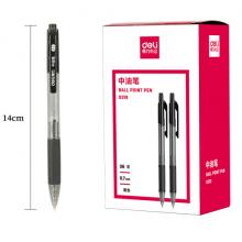 得力(deli)DL-S319 0.7mm低粘度圆珠笔中油笔 英文书法笔36支/盒黑 办公用品