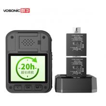 群华（VOSONIC）新款D7执法记录仪H.265压缩格式1296p高清录像3400万像素内置128G