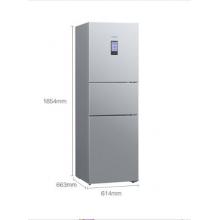 西门子(SIEMENS) 306升 风冷三门冰箱 大容量除味 全无霜 保湿双效过滤 (银色) BCD-306W(KG32HA26EC)