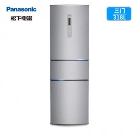 松下(Panasonic)NR-TC33WP1-S 318升自由变温室 微冻保鲜三门风冷变频无霜冰箱