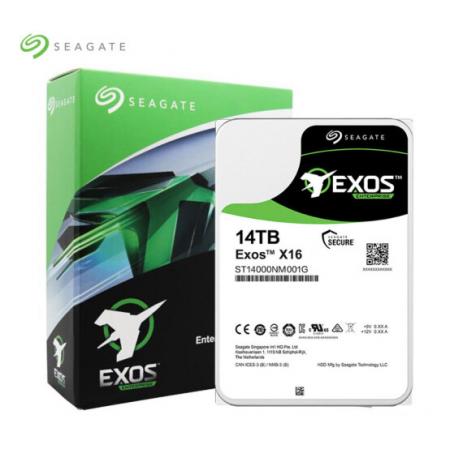 希捷(Seagate)14TB 256MB 7200RPM 企业级硬盘 SATA接口 希捷银河Exos X16系列(ST14000NM001G)安全可靠