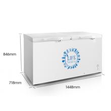 海信 (Hisense) 416升 商用大容量冰柜 节能大容积单温冷冻卧式冷柜 双开门冰箱BD/BC-416N/HP 