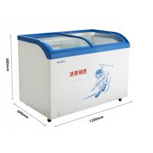 美菱（MELING）358升单温冰柜 商用卧式 圆弧冷柜 一室冷冻冷藏雪柜 SC/SD-358GYT