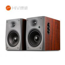 惠威HiVi D1090 2.0声道蓝牙音箱 多媒体6.5英寸中低音台式电脑音响 红木纹