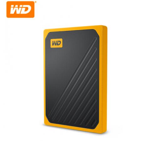 西部数据(WD)500GB USB3.0移动硬盘 固态(PSSD)My Passport Go琥珀色(坚固耐用 小巧便携)WDBMCG5000AYT