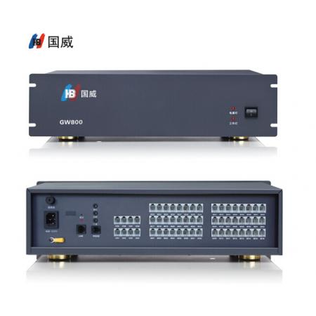 国威（HB）GW800系列 集团程控机架式电话交换机 4外线16分机 电脑管理广播 叫醒三方通话功能
