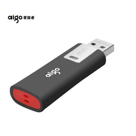 爱国者（aigo）8GB USB2.0 U盘 L8202写保护 黑色 防病毒入侵 防误删