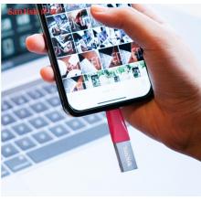 闪迪 (SanDisk)128GB Lightning USB3.0  U盘 iXpand欣享 粉色 手机电脑两用 MFI认证