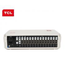 TCL电话交换机16外线128分机程控集团电话交换机 机架式语音分线器分机弹性编码来电显示语音导航