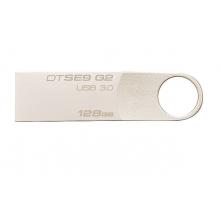 金士顿（Kingston）128GB USB3.0 U盘 DTSE9G2 银色 金属外壳 高速读写