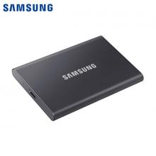 三星（SAMSUNG) 500GB Type-c移动硬盘 固态PSSD 超极速NVMe高速传输1050MB/秒 T7 太空灰 MU-PC500T