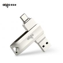 爱国者（aigo）64GB Type-C USB3.1 手机U盘 U351高速读写款 银色 双接口手机电脑用