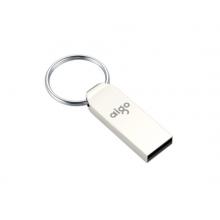  爱国者（aigo）64GB USB2.0 U盘 U268迷你款 银色 金属车载U盘