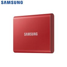  三星（SAMSUNG) 500GB Type-c移动硬盘 固态PSSD 超极速NVMe高速传输1050MB/秒 T7 火星红MU-PC500R
