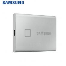 三星（SAMSUNG) 1TB Type-c移动硬盘 固态PSSD 指纹识别 NVMe高速传输1050MB/秒 T7 Touch 时尚银MU-PC1T0S
