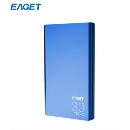 忆捷（EAGET）1TB Type-c USB3.1移动硬盘G70 2.5英寸9.9毫米超薄全金属蓝色
