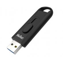 朗科（Netac） USB3.0 U盘U309 曜石推拉式高速闪存盘 加密U盘 黑色 32GB