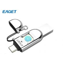 忆捷（EAGET）32GB Type-C USB3.1 FU68指纹加密手机U盘 双接口手机电脑多用 隐私安全保护 商务娱乐优盘