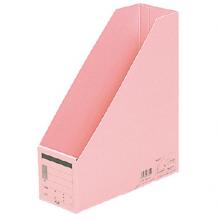 普乐士 PLUS A4竖式文件盒 再生纸质文件夹 FL-052BF 档案盒文件收纳盒粉色