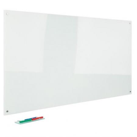 AUCS傲世 钢化玻璃白板120*90cm 磁性玻璃写字板黑板挂墙办公室会议培训开会白班板