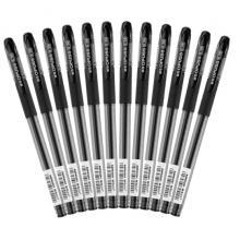 晨光(M&G)文具0.38mm黑色中性笔 碳素笔 细笔划财务记账签字笔 针管水性笔 12支/盒AGP63201