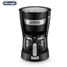 德龙（Delonghi）咖啡机滴漏式咖啡壶 迷你半自动咖啡机 ICM14011（黑色）