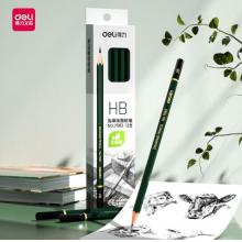 得力7083-HB高级绘图铅笔(绿色)(12支/盒)