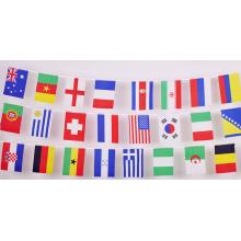 7号串旗 宽20cm*高30cm （中国、联合国、日本、澳大利亚、英国、韩国、印度）（长度8米，一串28面旗，旗间隔8-9厘米）