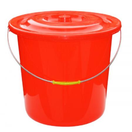 塑料手提水桶红色大小水桶带盖子耐摔 17L
