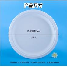 SHUANG YU一次性盘子9英寸（30只装）可降解纸盘纸碟 防水防油烧烤野餐圆盘用品