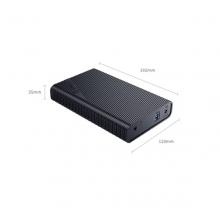奥睿科(ORICO)硬盘盒3.5英寸USB3.0 SATA串口笔记本台式机外置固态机械ssd硬盘盒子 黑色3521U3