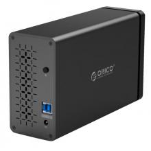 奥睿科(ORICO)3.5英寸硬盘柜USB3.0 台式机SATA串口外置硬盘盒 支持16TB硬盘 双盘位磁吸式NS200U3