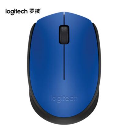 罗技（Logitech）M170鼠标 无线鼠标 办公鼠标 对称鼠标 蓝色 带无线2.4G接收器