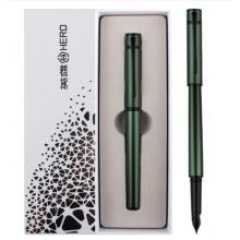 英雄（HERO）钢笔 商务钢笔盒套【探索者】H605C 黑夹绿色