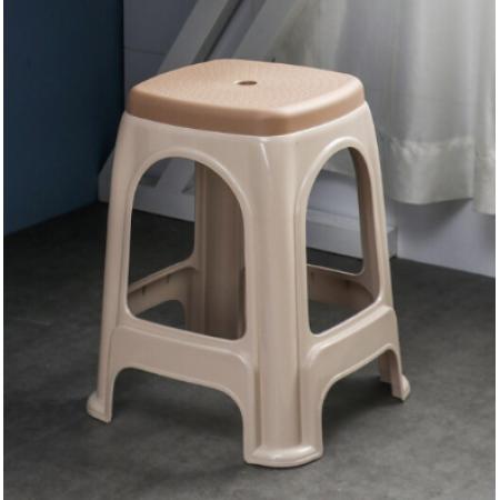 都小秀【加厚耐磨款】塑料凳子经典升级款家用休闲塑料高凳餐椅子板凳方凳 北欧咖