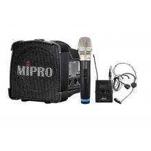 MIPRO咪宝MA-100SBII蓝牙音响户外移动便携式小型音箱讲解喊话扩音器带话筒一体宣传讲话喇叭插卡可充电 配1手持1头戴（二代）
