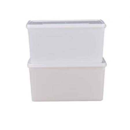食品收纳盒	20*30cm白色带盖meyao