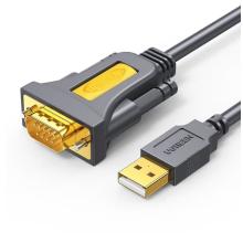 绿联 20210 USB转RS232串口线 USB转DB9针公头转接线